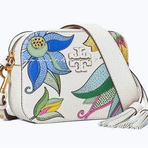 Tory Burch McGraw Appliqué Floral Camera Bag